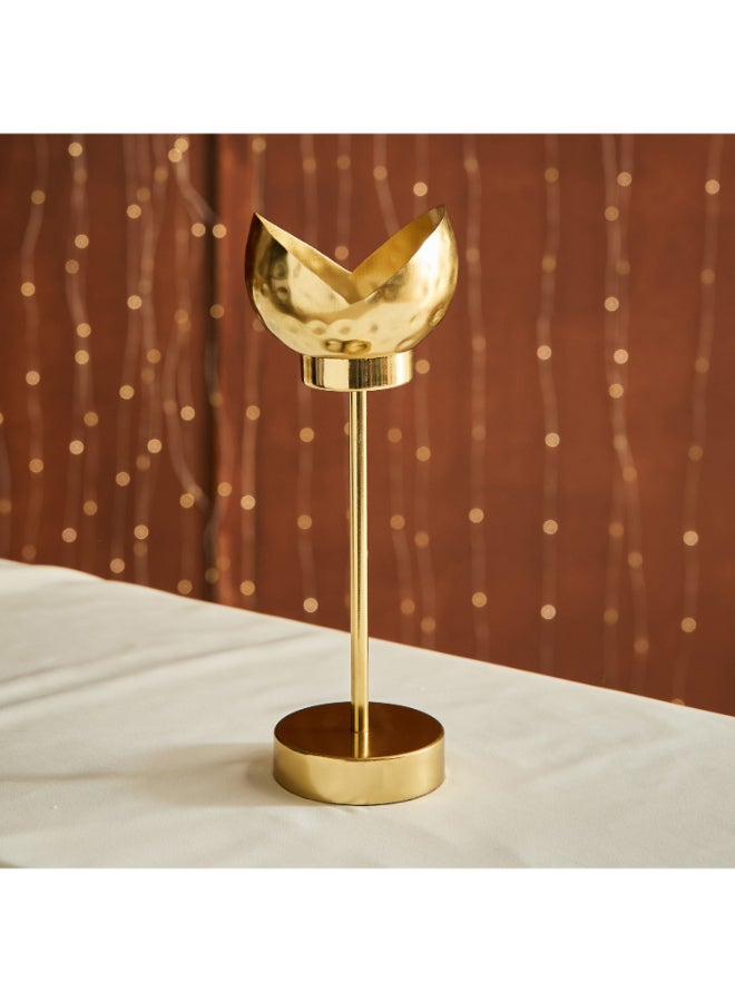 Home Box Hammered Gold Candleholder for Home Decor - Image 2